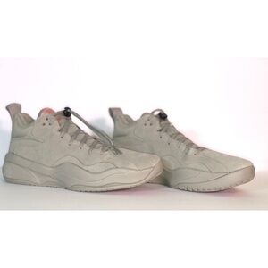 BRANDBLACK Men's Grey Grain Leather Basketball Villain Cement Sneaker Size11 NWT